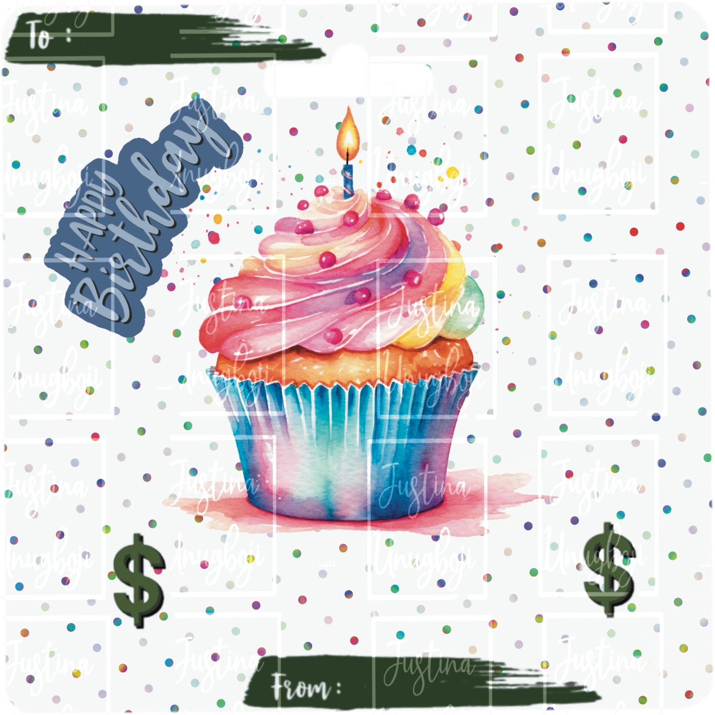 Birthday Money Card Design Set