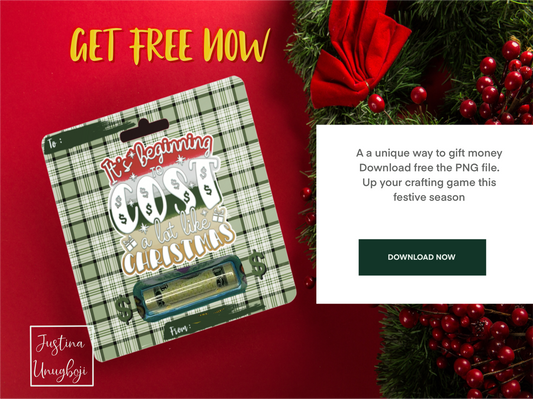 Free Download - Plaid Christmas Money Card